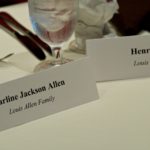 Family name cards on the table